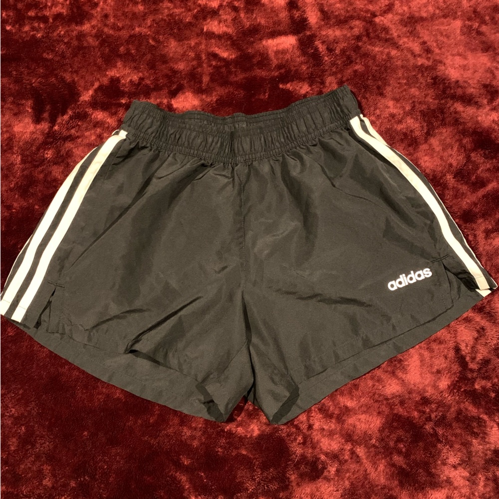 adidas Black Shorts with White Accents